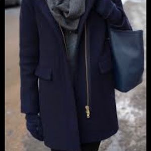 J Crew Cocoon Coat in Black